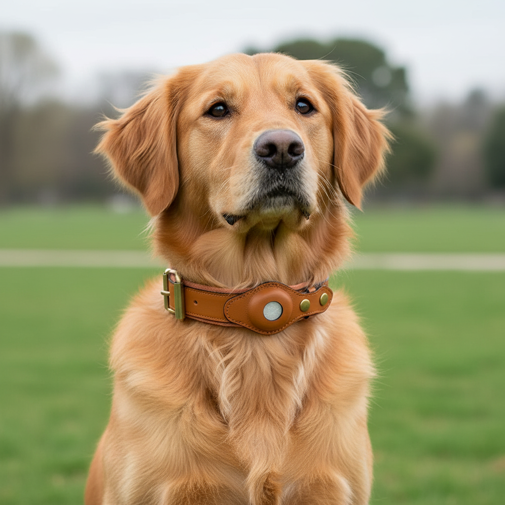 Leather Anti-Lost Dog Collar